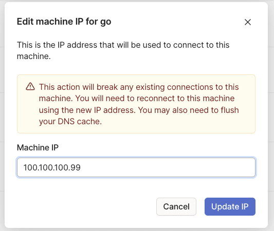 IPv4 Edit Dialog